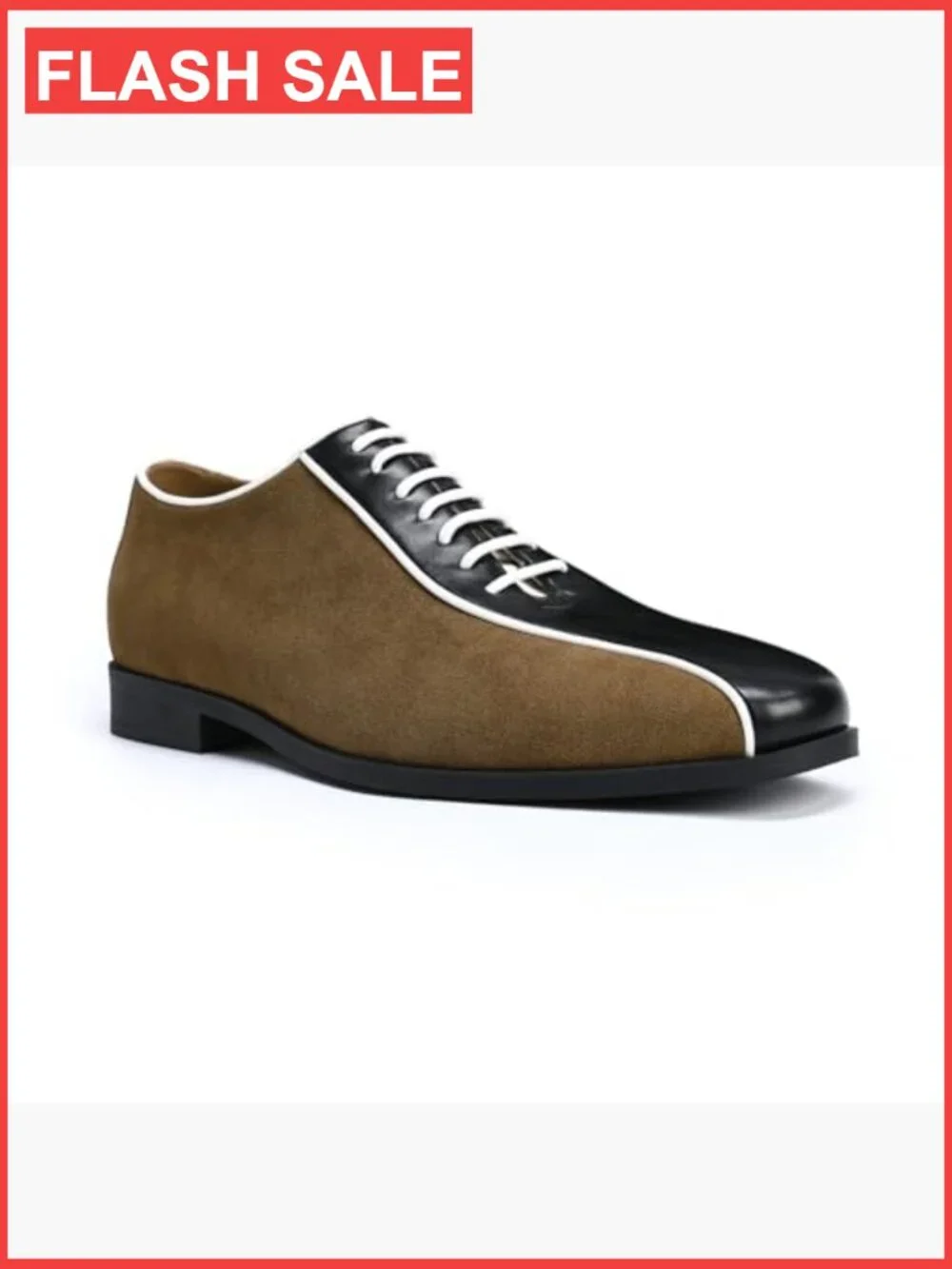 Men's Retro Two-Tone Oxford Sneakers Lace-Up Anti-Slip PU